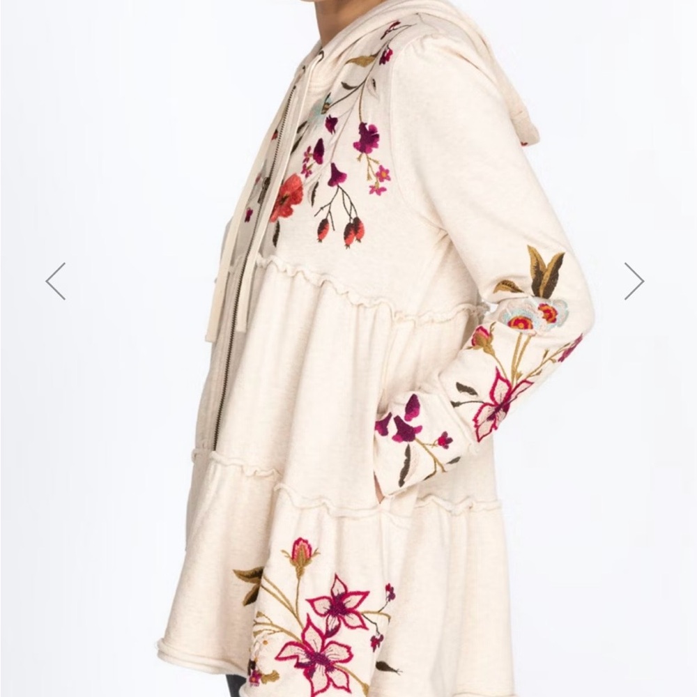 Johnny Was Flore Tiered Hoodie. Size M - Picture 11 of 11